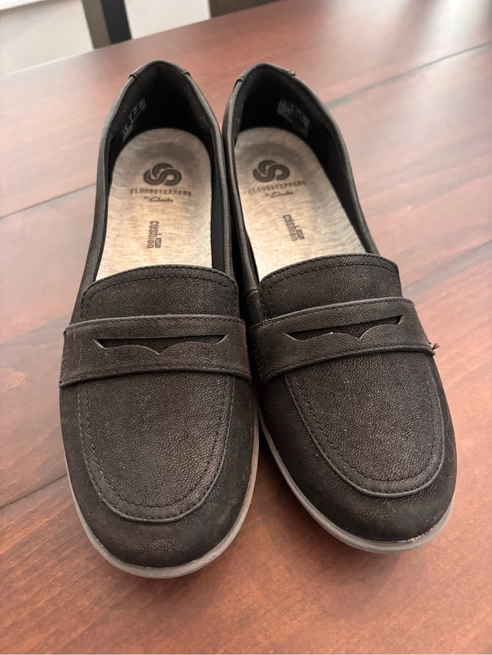 Clarks Black Cloudsteppers Loafers